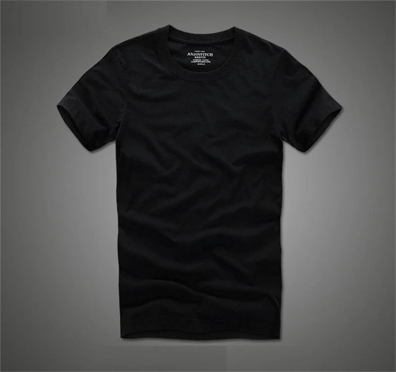 Men Tshirt 100% Cotton Soft O-Neck High Quality