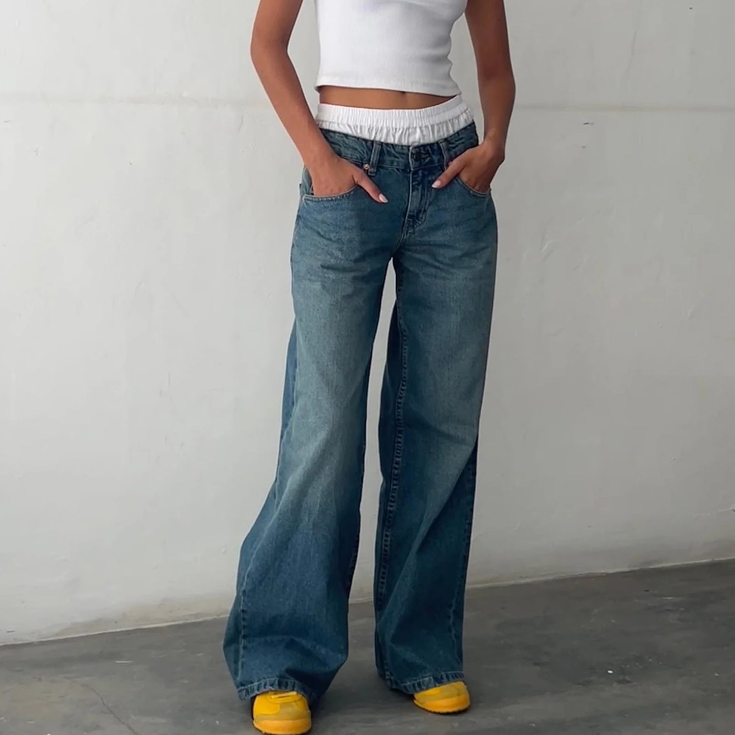 Baggy Jeans Casual Denim Pants with Pocket