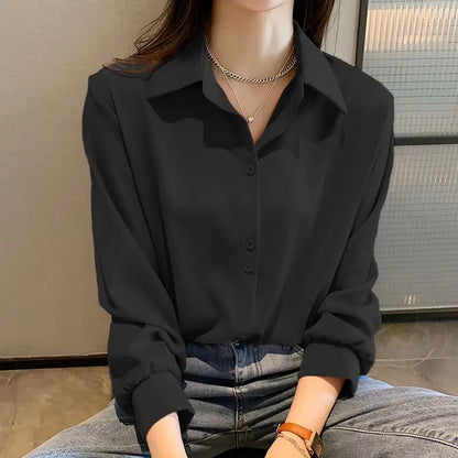 Chiffon Long Sleeve Blouse For Women