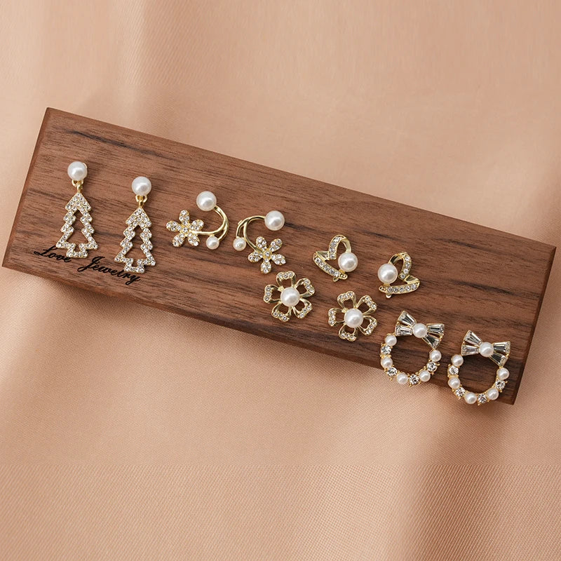 Pearl Earrings For Women Fashion Jewelry Enamel