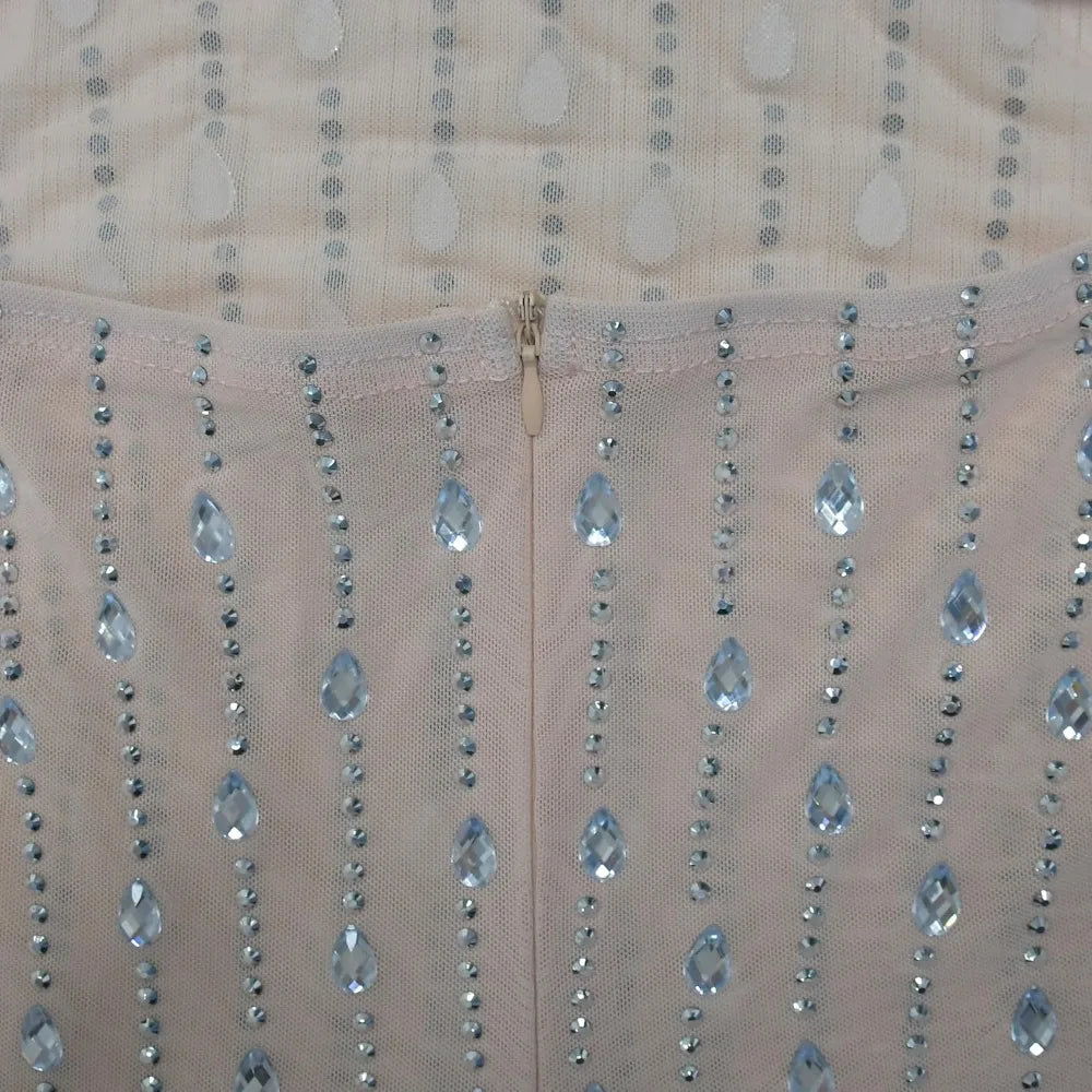 Women's See Through Sequined Rhinestone Dress