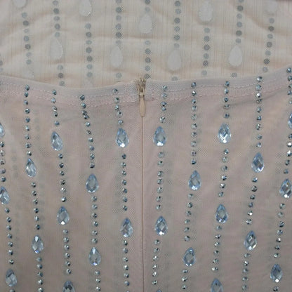 Women's See Through Sequined Rhinestone Dress