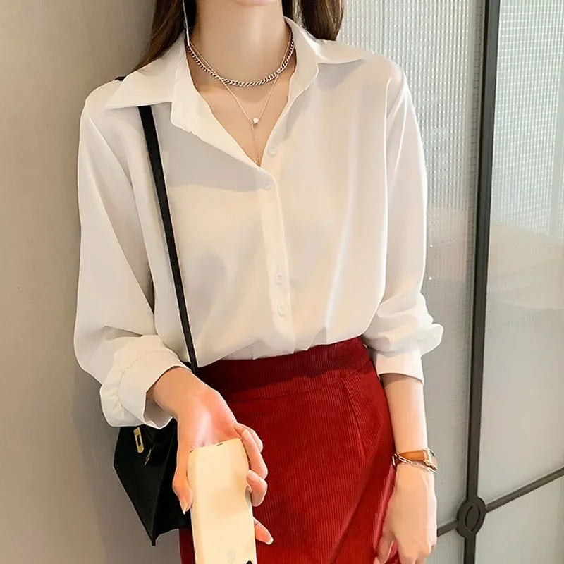 Chiffon Long Sleeve Blouse For Women