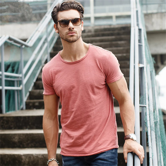100% Cotton Casual Men T-shirt