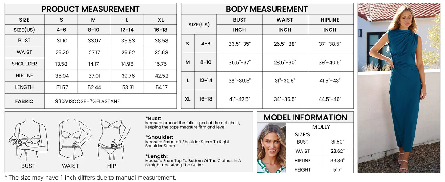 Womens Ruched Sleeveless Slit Bodycon Midi Dress