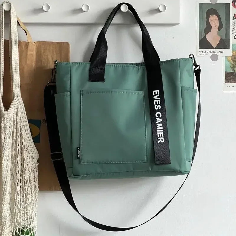 Casual Shoulder Nylon Canvas Tote Bag