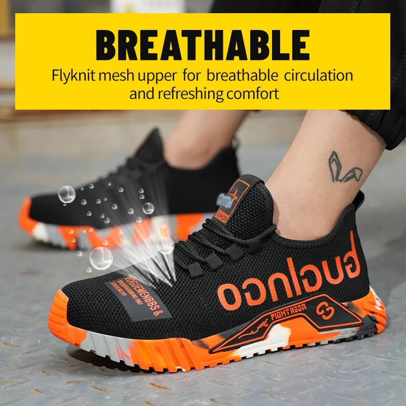 Soft-soled comfortable anti-smash, anti-puncture safety shoes