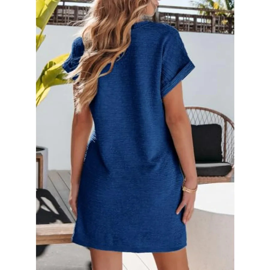 Women's Short Sleeve Casual Mini Dress