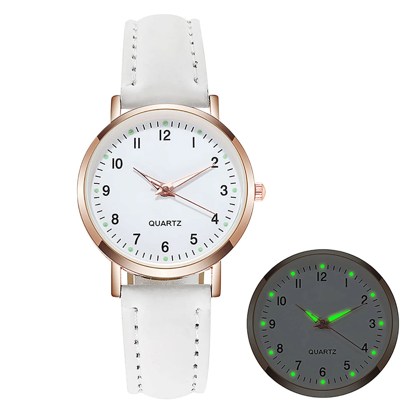 Reloj Mujer Leather Belt  Luxury Analog  Luminous Women's Watch