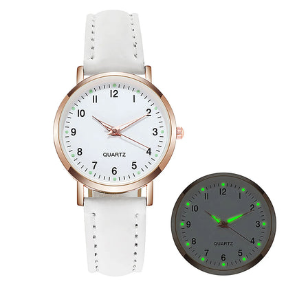 Reloj Mujer Leather Belt  Luxury Analog  Luminous Women's Watch