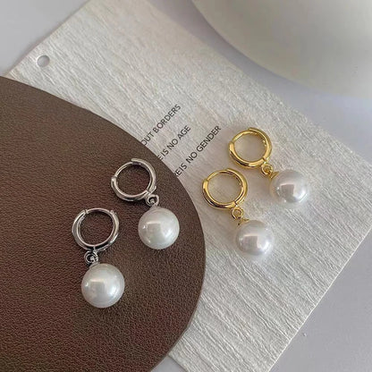 Fashion Pearl Dangled Earrings Wedding Stainless Steel