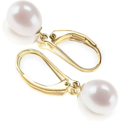 AAA+ Quality Freshwater Cultured Pearl Earrings  Dangle