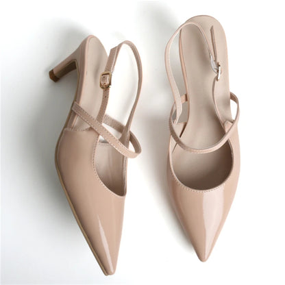 Women Patent Leather Pointed Toe Shoes