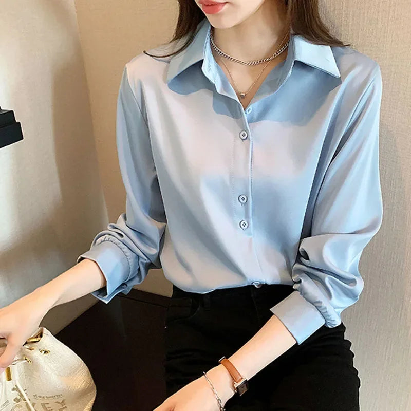 Chiffon Long Sleeve Blouse For Women
