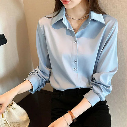 Chiffon Long Sleeve Blouse For Women