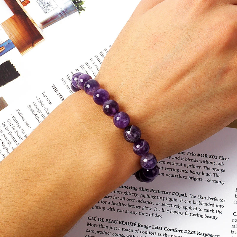 Amethysts Bracelets for Women Reiki Natural Stone