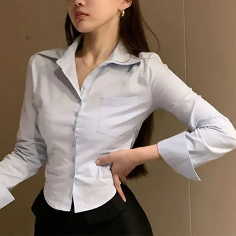 Office Women Chiffon Shirt