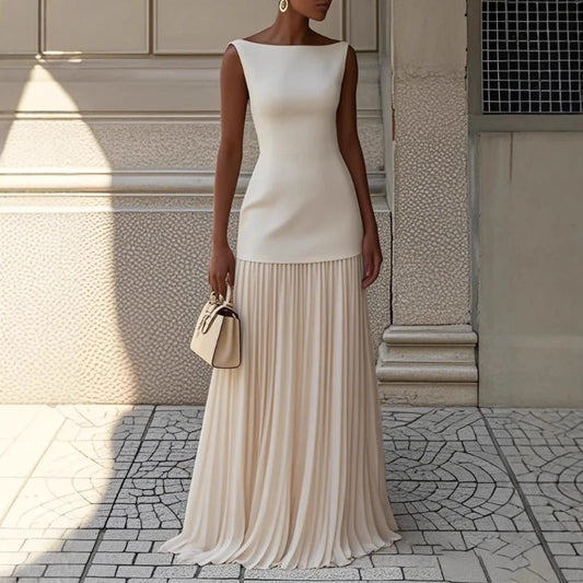Elegant Pleated Two-Piece Party Dress Set