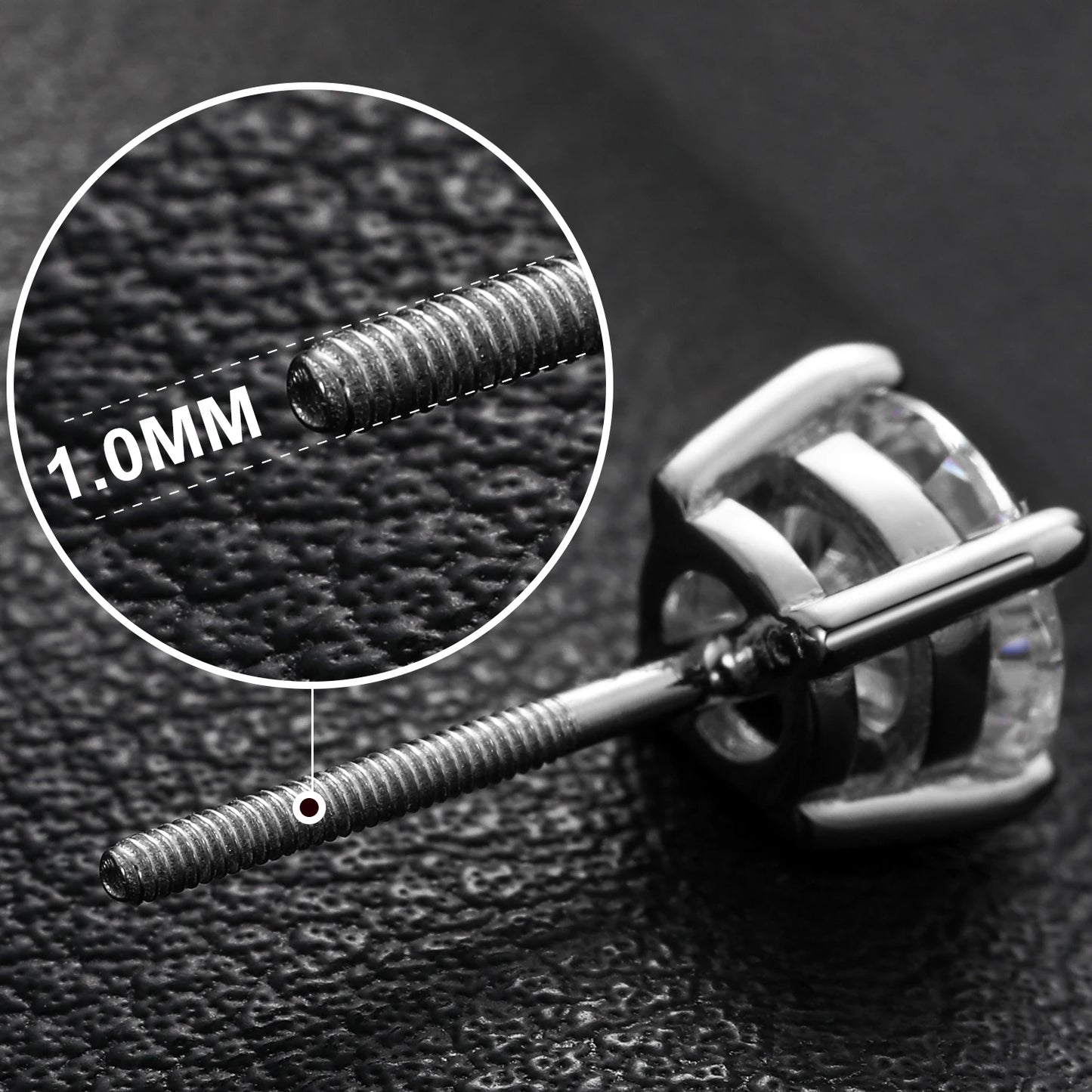 10mm 4CT  Moissanite Diamond 100% 925 Sterling Silver