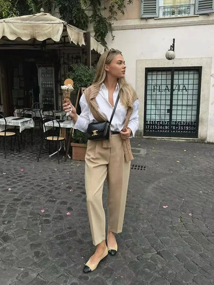 Flats Ballet  Comfortable Shoes  Sheepskin Round Toe