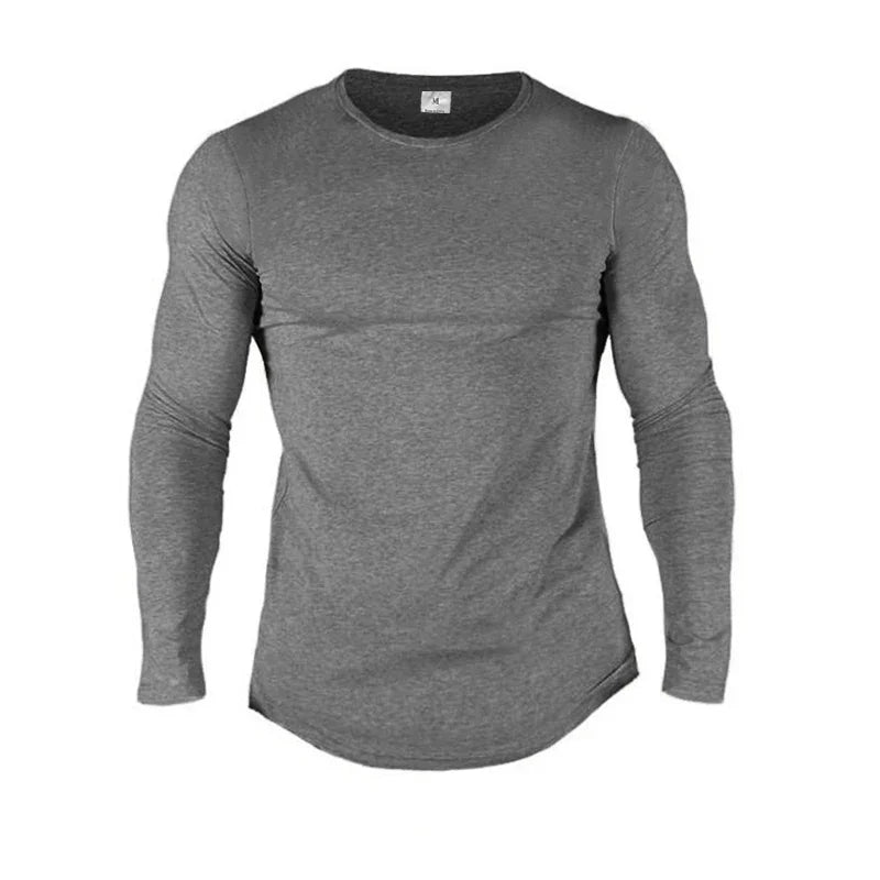 Long Sleeve Casual Slim fit Cotton Men T-Shirt
