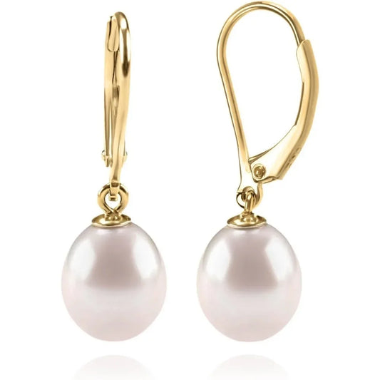 AAA+ Quality Freshwater Cultured Pearl Earrings  Dangle