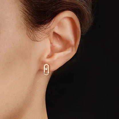 Diamond Zirconia Stud Earrings for Women Sterling Silver