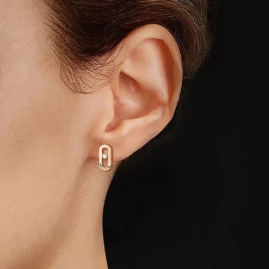 Diamond Zirconia Stud Earrings for Women Sterling Silver