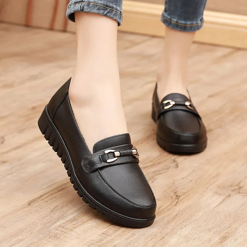 Women Ballet Flats Comfortable Faux Leather Shoes