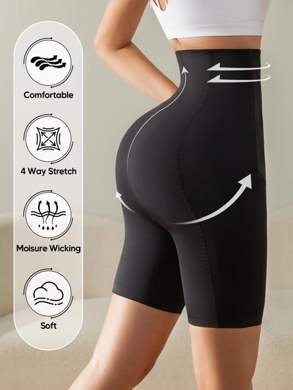 Black High Waist Tummy Control Shapewear Shorts