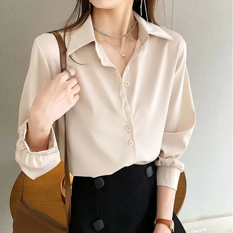 Chiffon Long Sleeve Blouse For Women