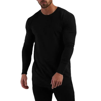 Long Sleeve Casual Slim fit Cotton Men T-Shirt