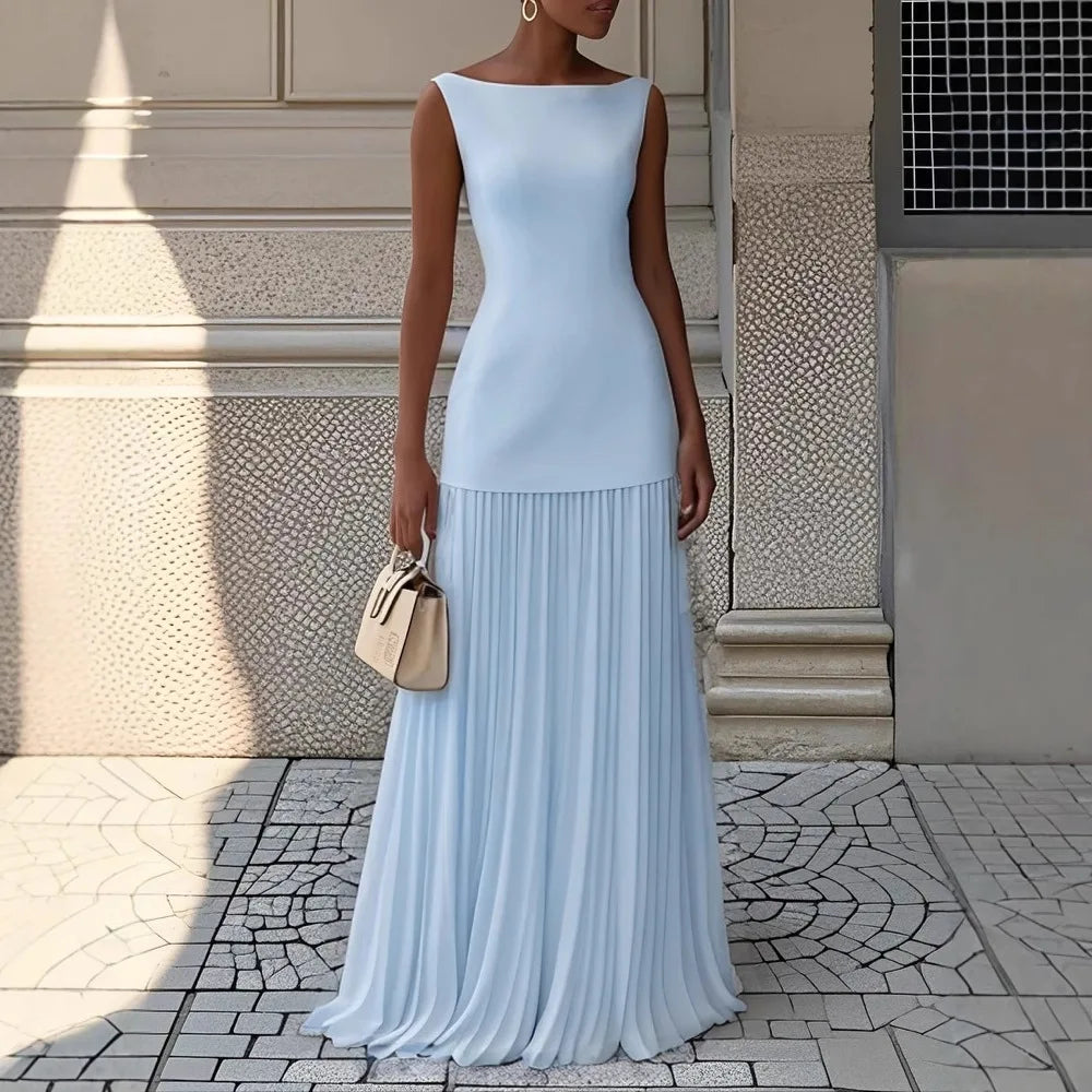 Elegant Pleated Two-Piece Party Dress Set
