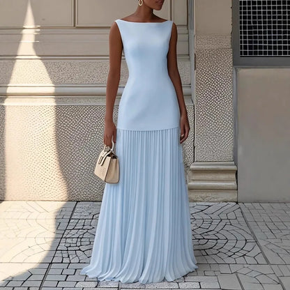 Elegant Pleated Two-Piece Party Dress Set