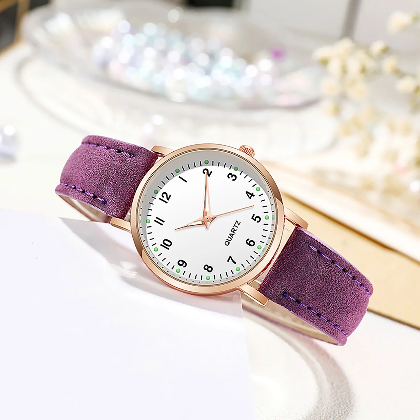Reloj Mujer Leather Belt  Luxury Analog  Luminous Women's Watch