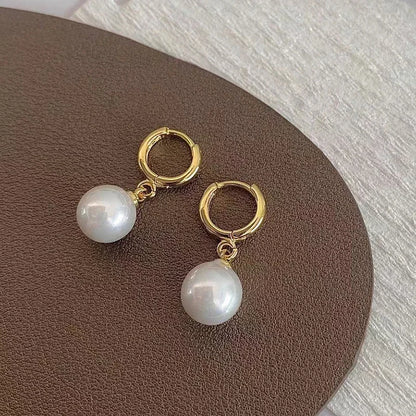 Fashion Pearl Dangled Earrings Wedding Stainless Steel