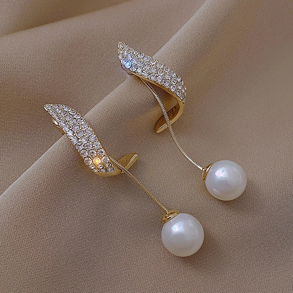 Round Pearl Earrings for Women Trendy Jewelry