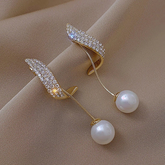Round Pearl Earrings for Women Trendy Jewelry