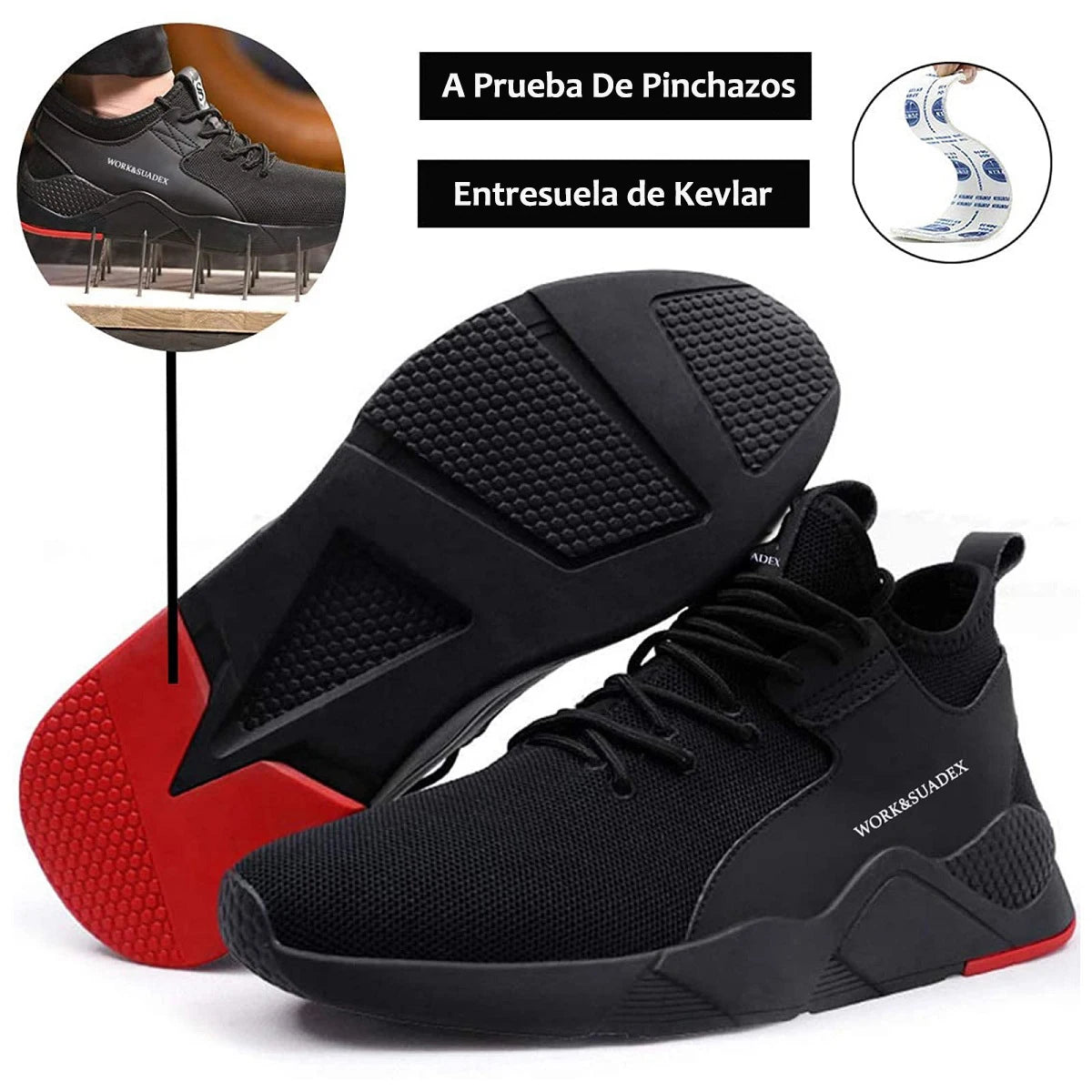 Construction Work Shoes, Steel Toe Cap, Anti-Smashing, Puncture