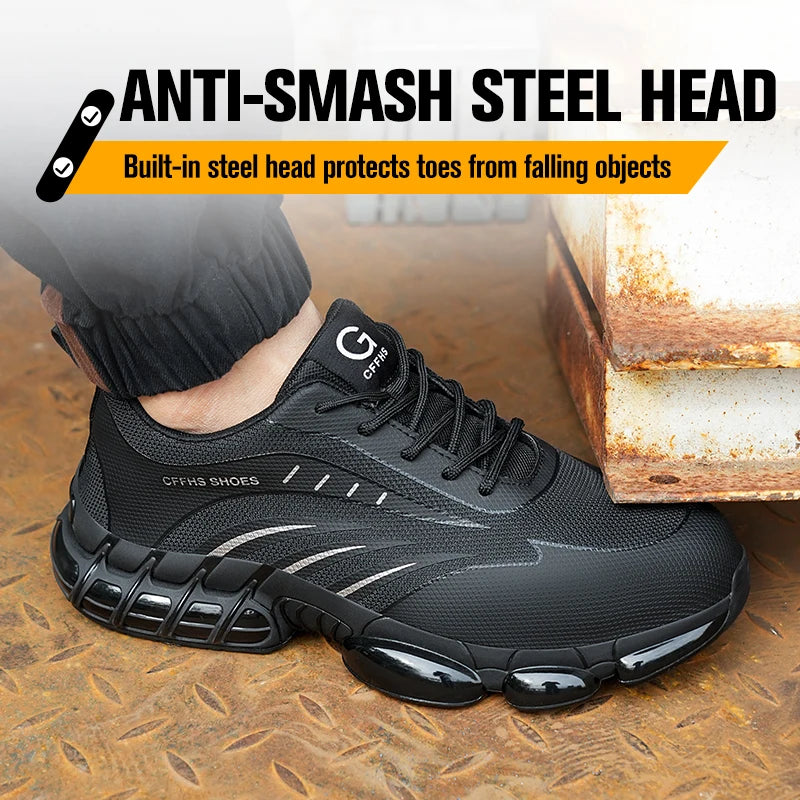 Breathable, lightweight, comfortable, anti-smash and anti-puncture shoes