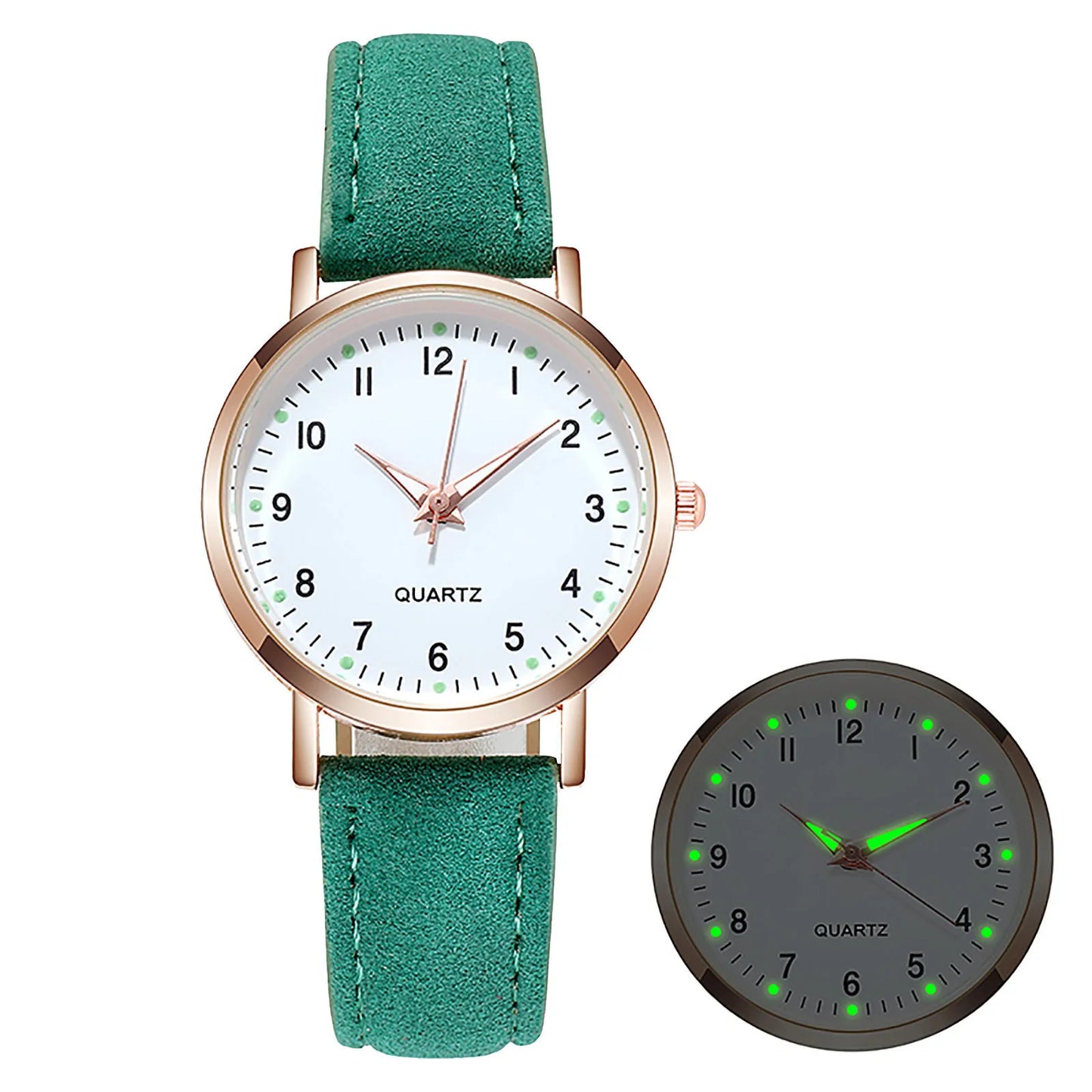Reloj Mujer Leather Belt  Luxury Analog  Luminous Women's Watch