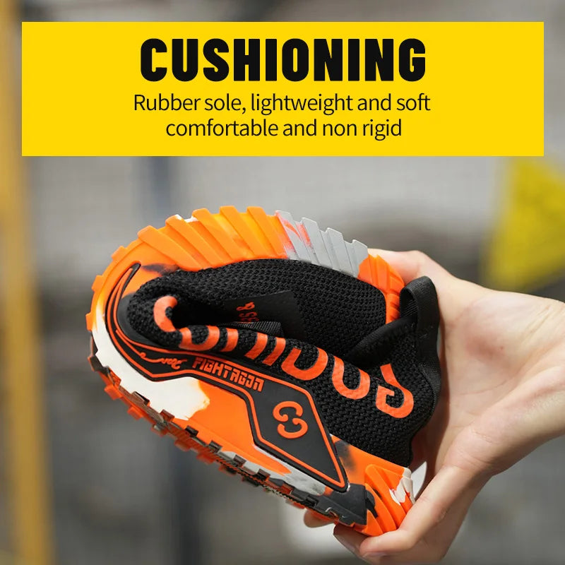 Soft-soled comfortable anti-smash, anti-puncture safety shoes
