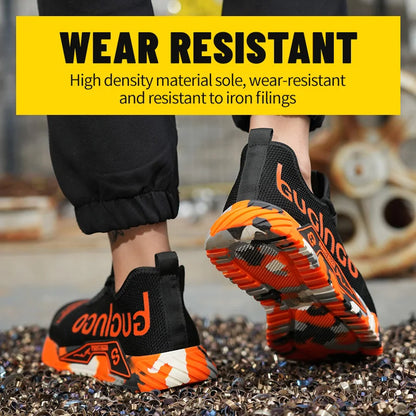 Soft-soled comfortable anti-smash, anti-puncture safety shoes
