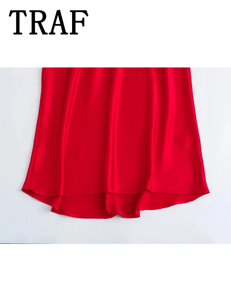 Long Backless Satin Dress,  Elegant Evening Party