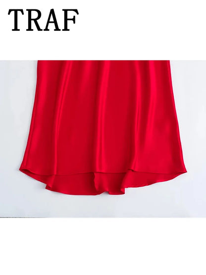 Long Backless Satin Dress,  Elegant Evening Party