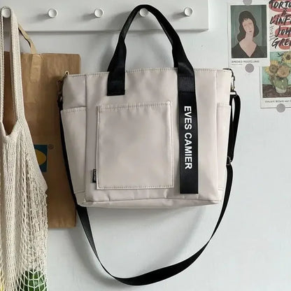 Casual Shoulder Nylon Canvas Tote Bag