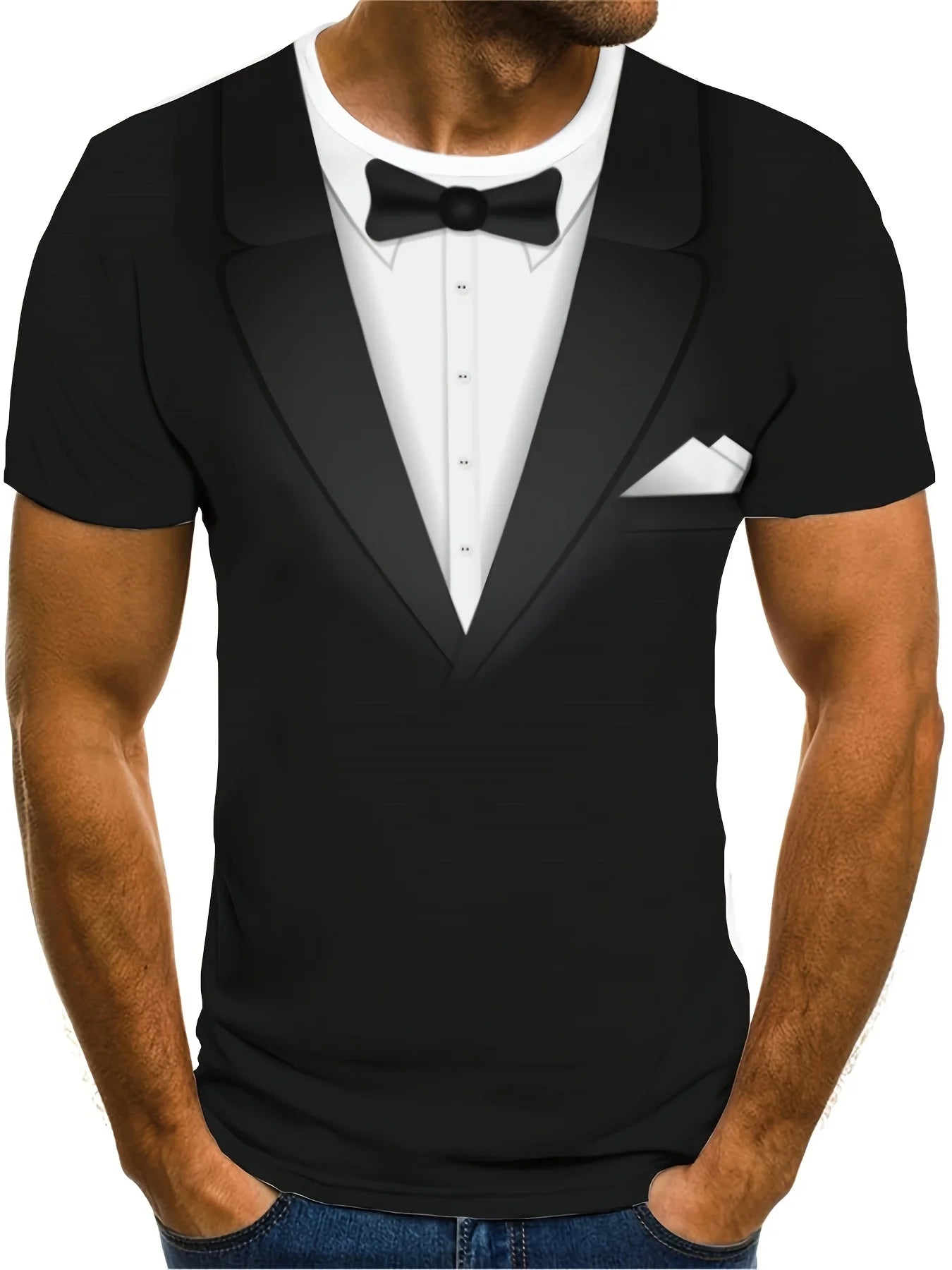 Tuxedo T-Shirts for Men Suit T-shirt Tux Costume
