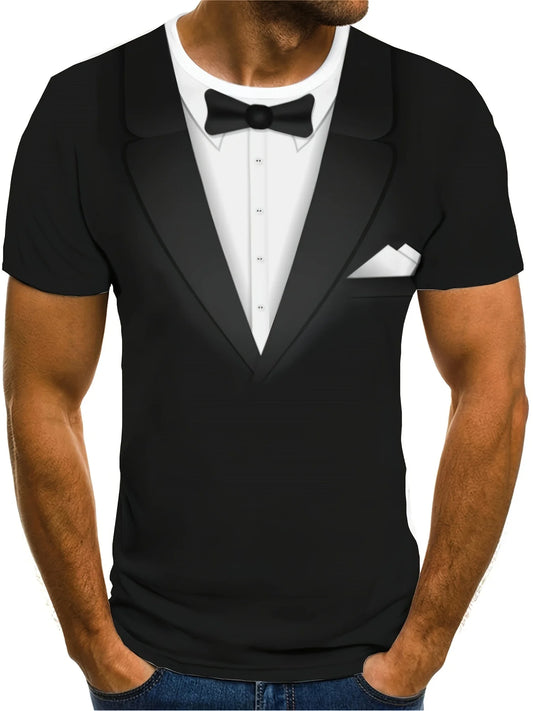 Tuxedo T-Shirts for Men Suit T-shirt Tux Costume