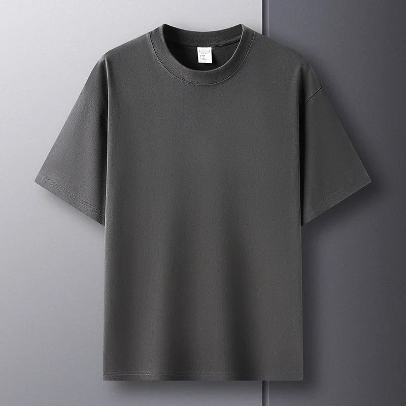 Pure Cotton Short Sleeve Round Neck Men's T-shirt