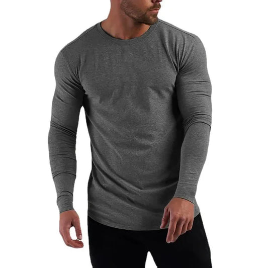 Long Sleeve Casual Slim fit Cotton Men T-Shirt